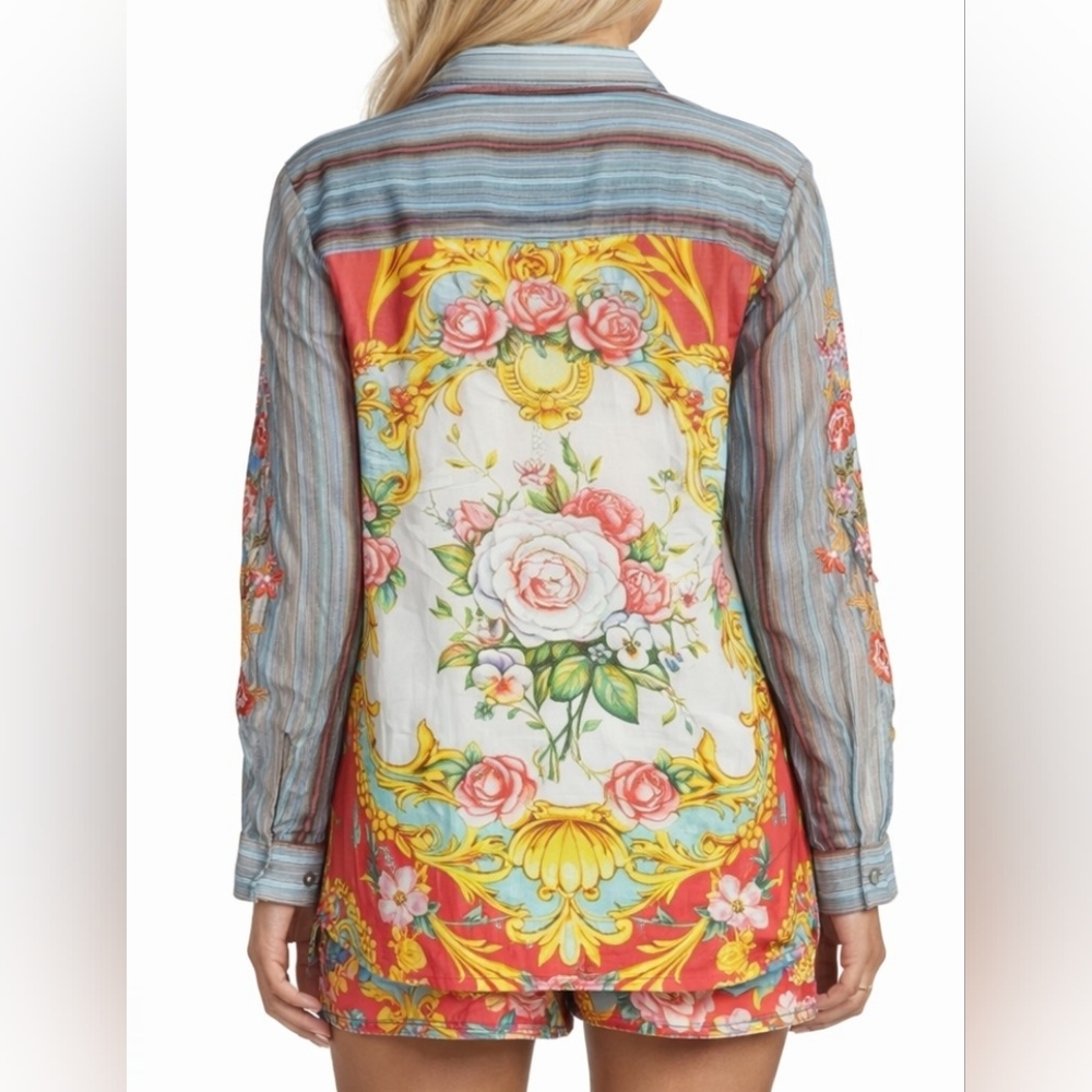 Aratta Silent Journey Independence Shirt And Matching Shorts Set - Picture 2 of 6